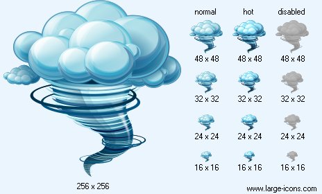 464x280 Giant Tornado Icon Large Weather Icons