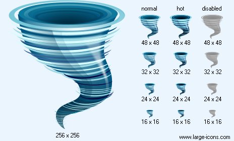464x280 Tornado Icon Large Weather Icons