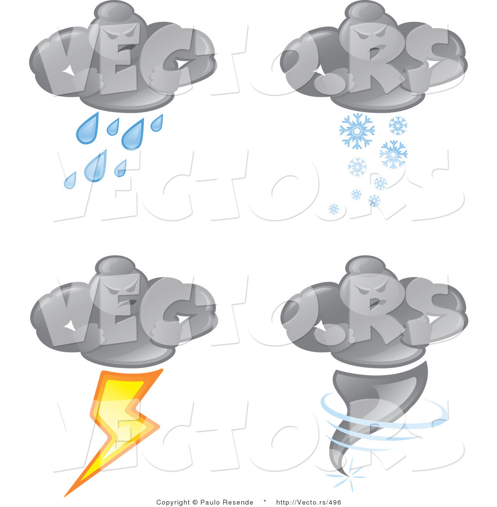 1024x1044 Vector Of Bad Weather Man Icons Cloud Raining, Snowing