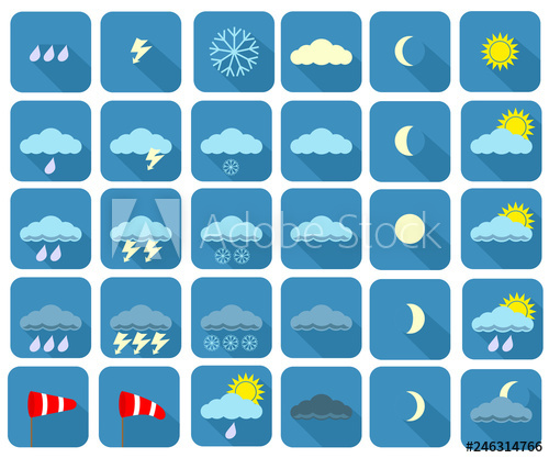 500x417 Weather Icon Set Flat Weathers Illustration Items, Clouds, Sun