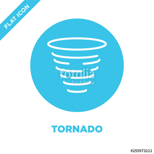 500x500 Tornado Icon Vector From Weather Collection Thin Line Tornado