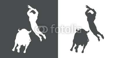 400x200 Icono Plano Banderillero Con Toro Gris Buy Photos Ap Images