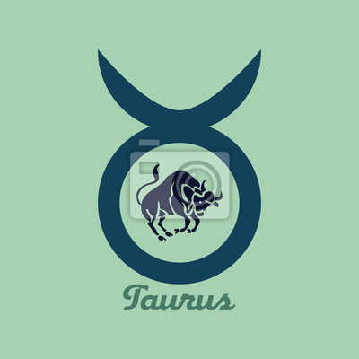 400x400 Logo Icono Azul Para El Sitio, Signo Del Zodiaco Tauro, Toro