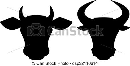 450x229 Toro, Vaca, Icono Toro, Conjunto, Cabezas, Vaca, Iconos