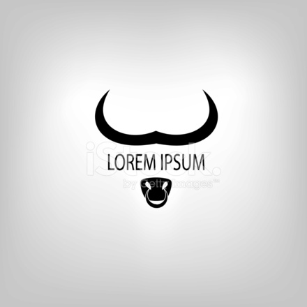 440x440 Icono De Cabeza De Vaca O Toro Stock Vector