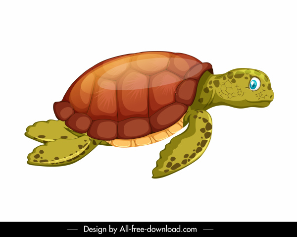 600x478 Tortoise Icon Colored Cartoon Sketch Shiny Modern Design Free