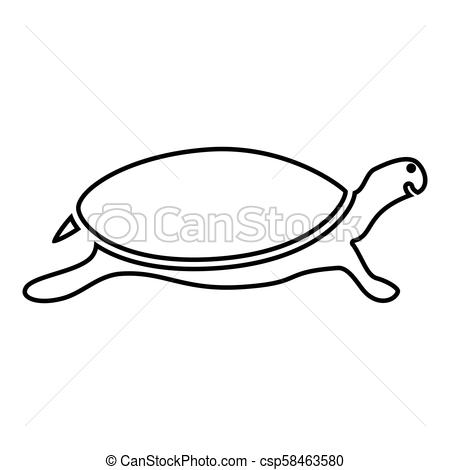 450x470 Tortoise Turtle Icon Black Color Illustration Flat Style Simple