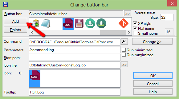 581x322 Add Tortoisegit Commands Into Total Commander Toolbar