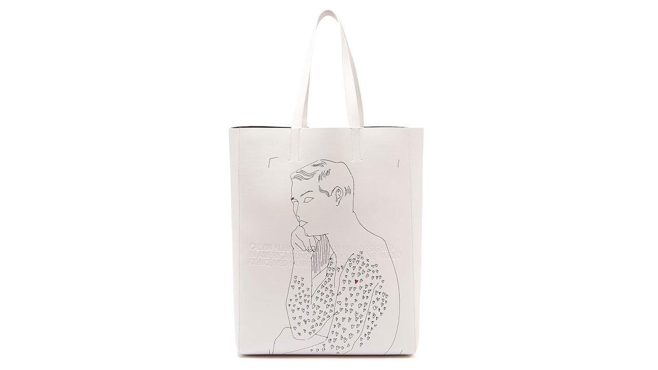 1280x720 Shop The Calvin Klein X Andy Warhol Leather Tote Bag