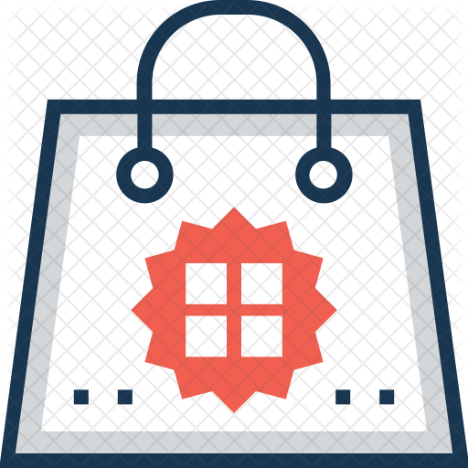 512x512 Tote Bag Icon Of Colored Outline Style