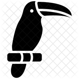256x256 Toucan Icon Of Glyph Style