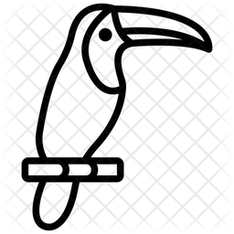 256x256 Toucan Icon Of Line Style