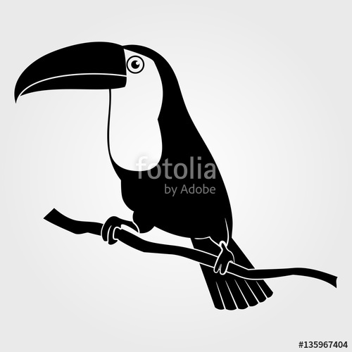 500x500 Toucan Icon On A White Background Stock Image And Royalty Free