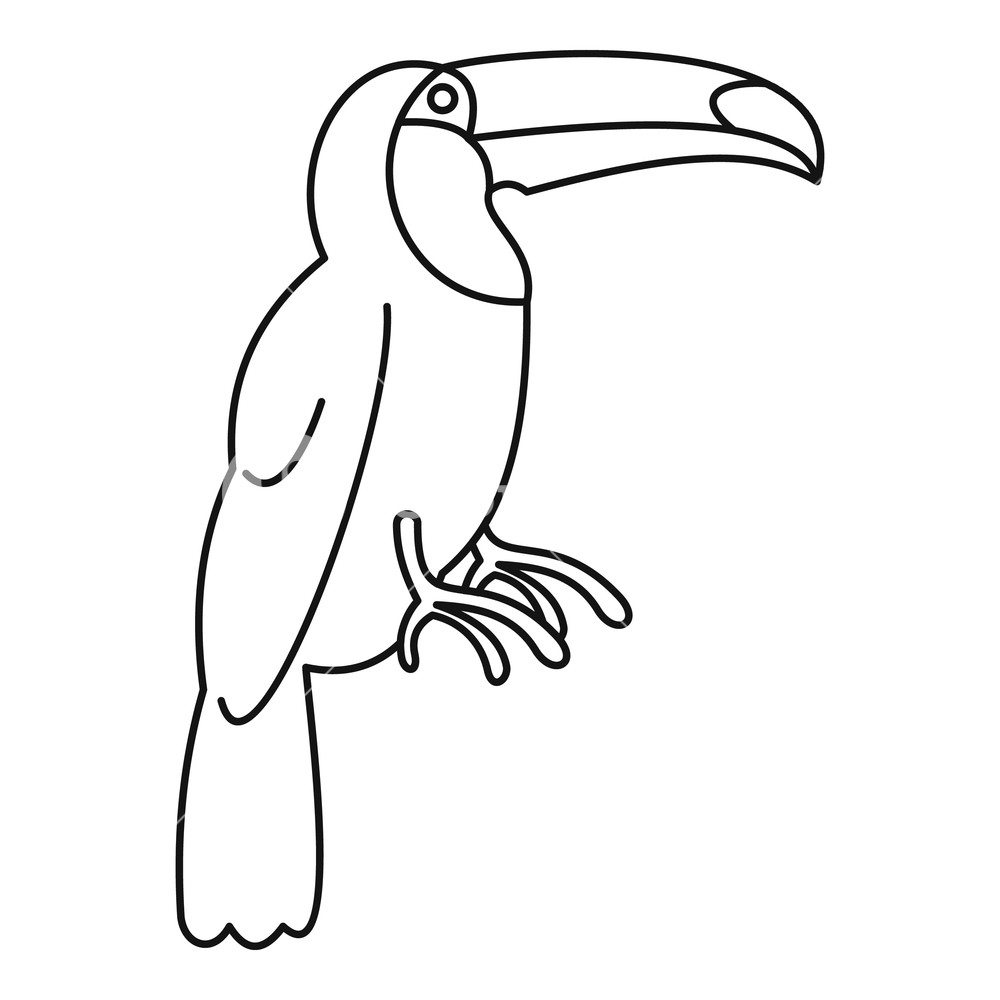 1000x1000 Toucan Icon Outline Illustration Of Toucan Vector Icon For Web