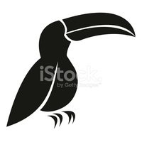 200x200 Vector Stylish Abstract Silhouette Toucan Icon Stock Vectors