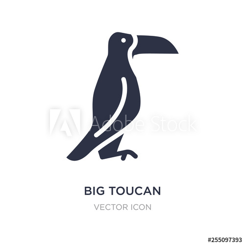 500x500 Big Toucan Icon On White Background Simple Element Illustration