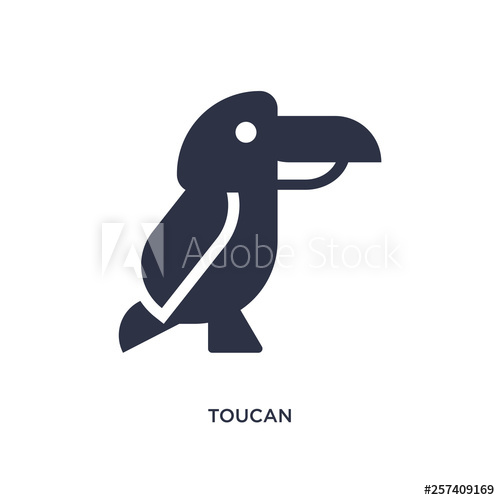 500x500 Toucan Icon On White Background Simple Element Illustration