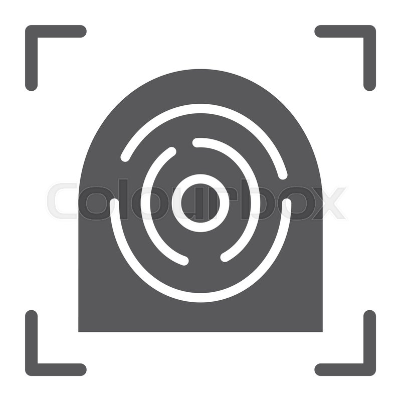 800x800 Fingerprint Scanner Glyph Icon, Stock Vector Colourbox