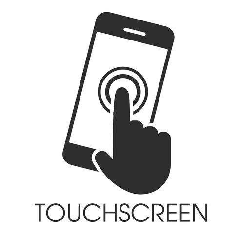 490x490 Icon Pointing On The Touch Screen Of The Smartphone