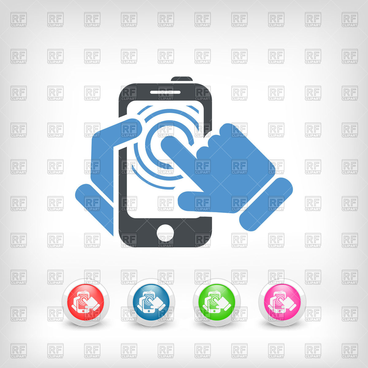 1200x1200 Smartphone Touchscreen Icon Vector Image Of Icons And Emblems