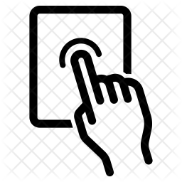 256x256 Touchscreen Icon Of Glyph Style