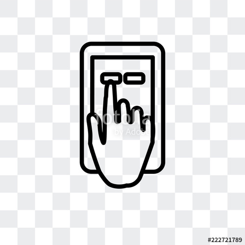 500x500 Touch Screen Icon Isolated On Transparent Background Modern