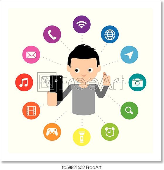 561x581 Free Art Print Of App Touchscreen Smart Phone Mobile Application