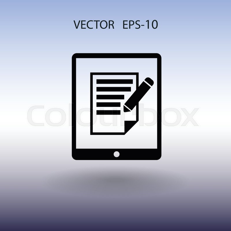 800x800 Touchpad Notes Icon Vector Stock Vector Colourbox