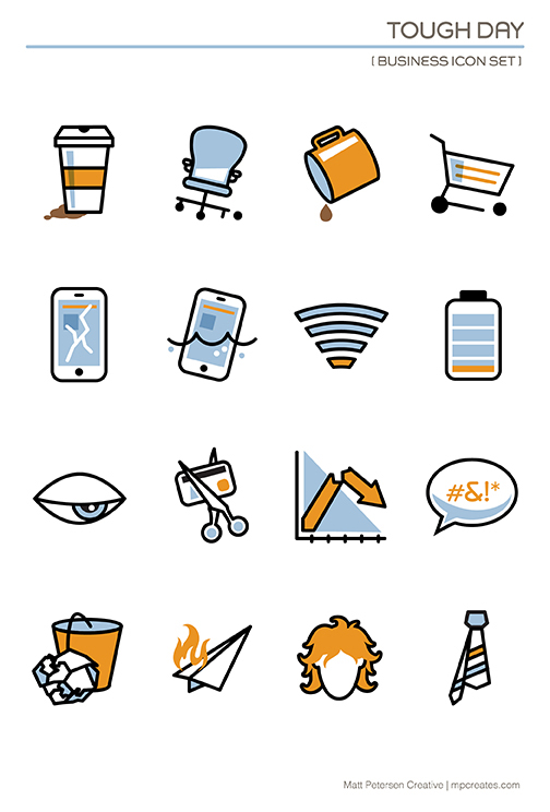 504x744 Matt Petersen Creative Tough Day Icon Set