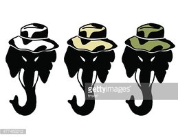 259x200 Tough Elephant Icon Stock Vectors