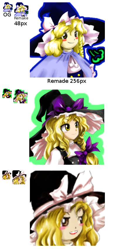 396x848 Remade Icons For The Earlier Games Touhou