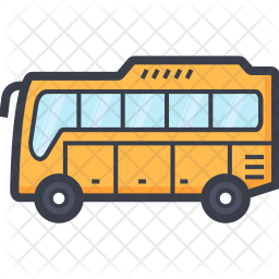 256x256 Tour Bus Icon Of Colored Outline Style