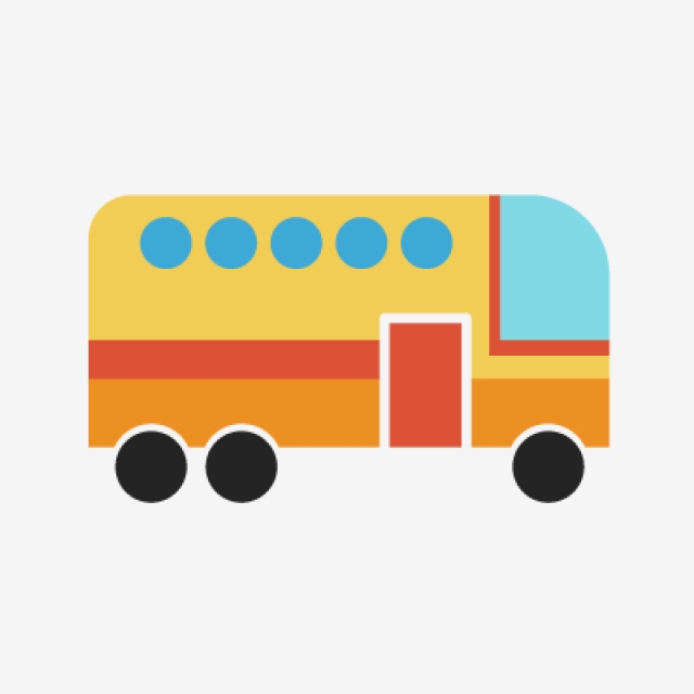 640x640 Bus Flat Multi Color Icon, Bus, Travel, Tour Png And Vector