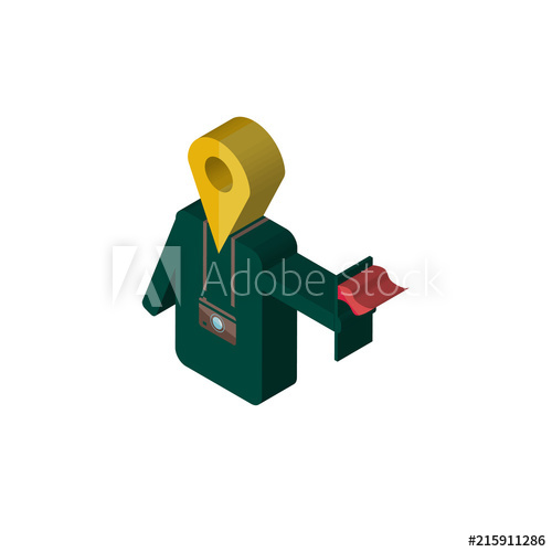 Tour Guide Isometric Right Top View Icon 500x500 Tour Guide Isometric Right Top View Icon