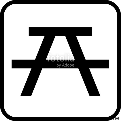 500x500 Tourist Attraction Vector Illustration Camping Icon Stock Image