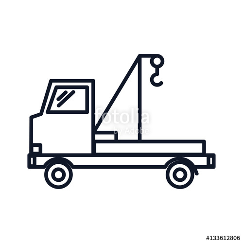 500x500 Tow Truck Icon Illustration Isolated Vector Sign Symbol Stock