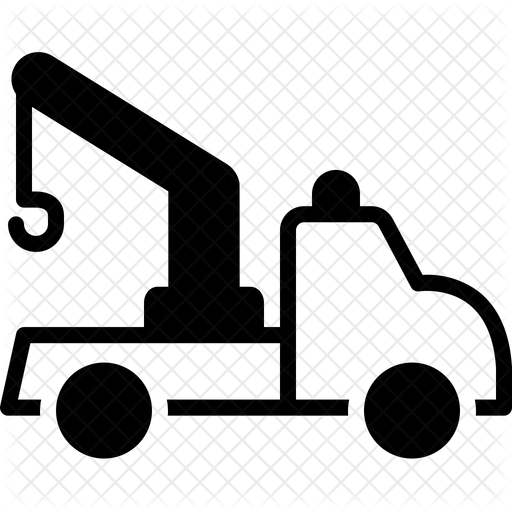 512x512 Tow Truck Icon Of Glyph Style
