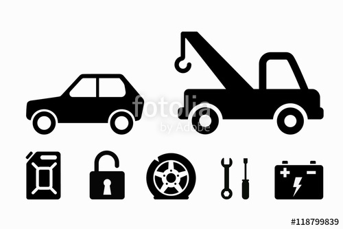 500x333 Tow Truck Icon Stock Image And Royalty Free Vector