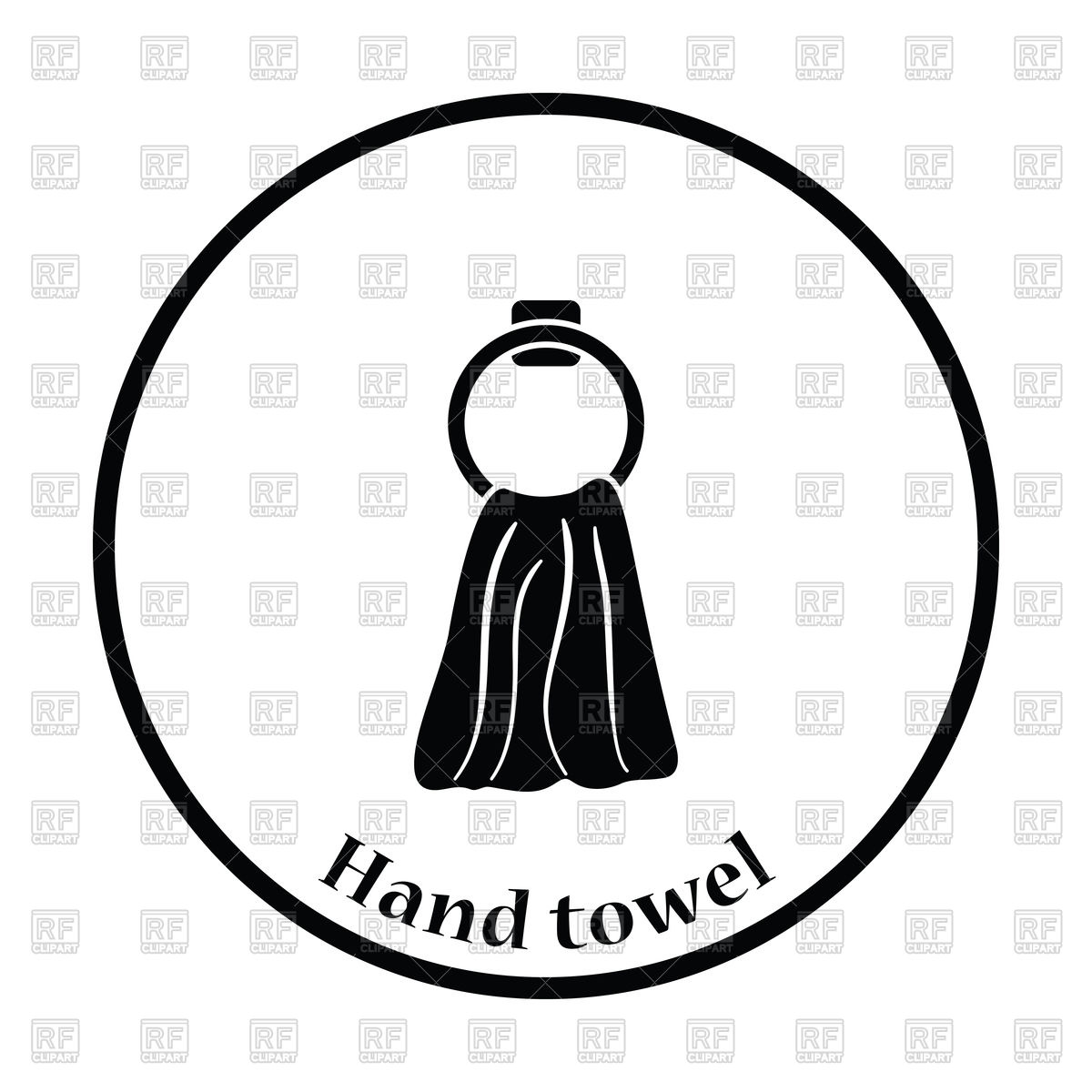 1200x1200 Thin Circle Design Of Hand Towel Icon Vector Image Of Icons