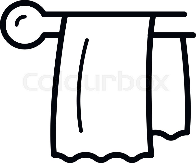 800x666 Toilet Towel Icon Outline Toilet Stock Vector Colourbox