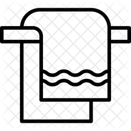 256x256 Towel Icon Of Line Style