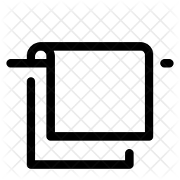 256x256 Bath Towel Icon Of Glyph Style