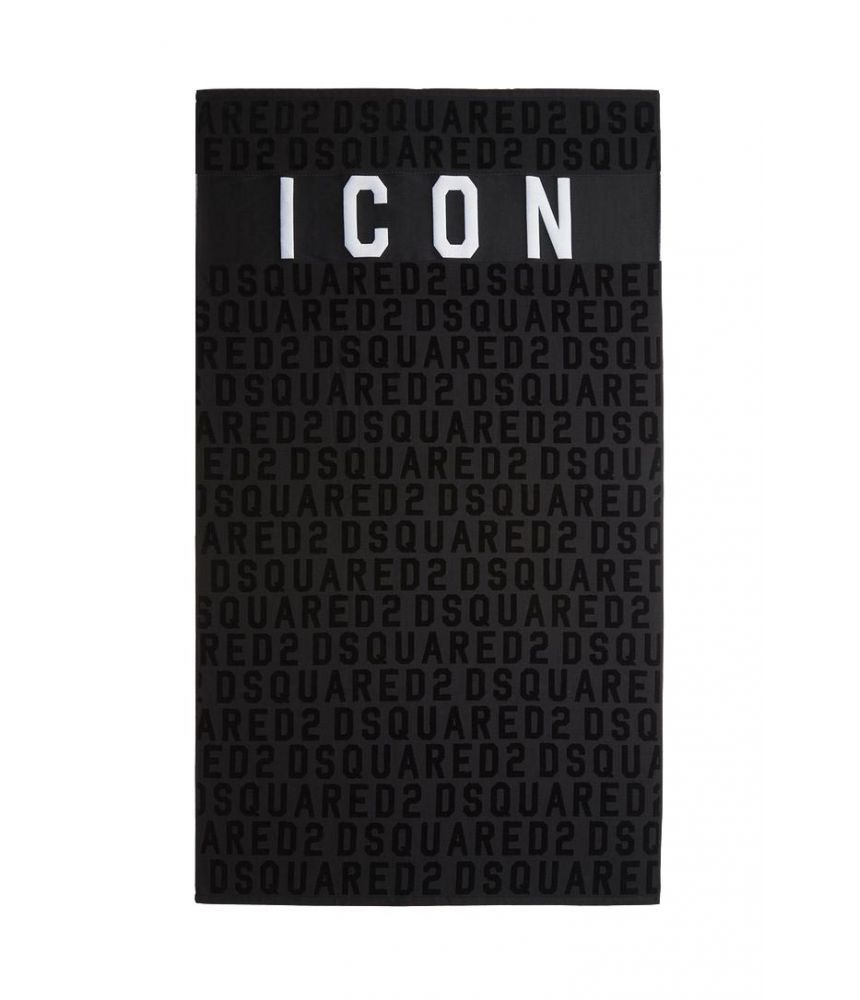 860x1000 Beach Towel, Icon Print, Black, Size One