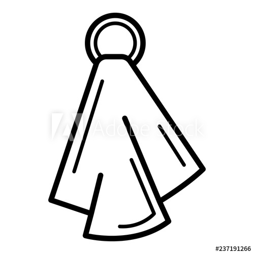 500x500 Fabric Towel Icon Outline Fabric Towel Vector Icon For Web Design