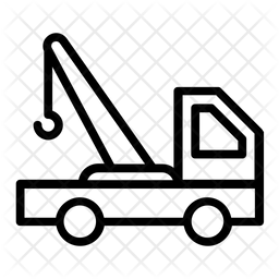 256x256 Tow Truck Icon Of Line Style