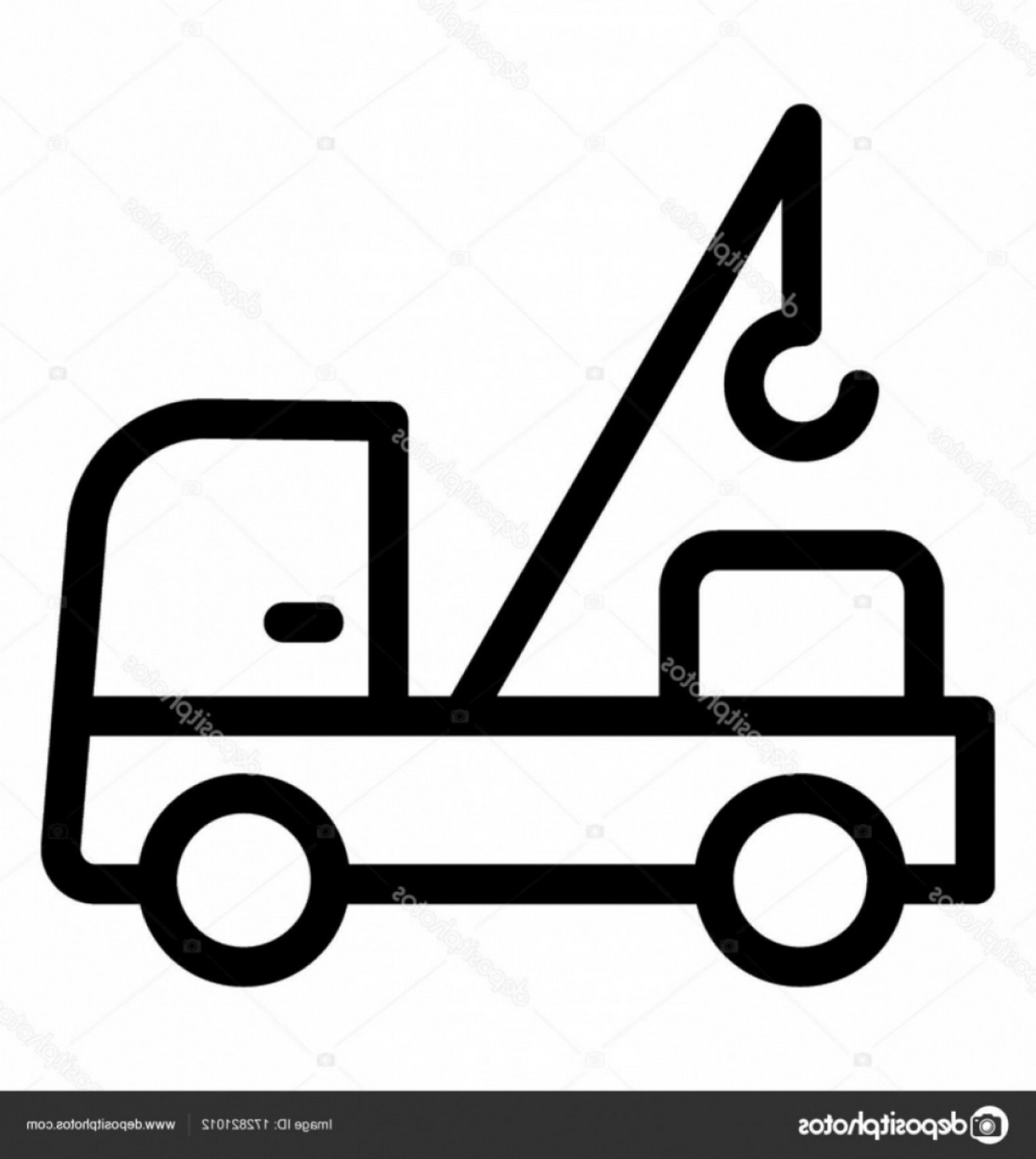 1580x1767 Towing Truck Hook Vector Catamart