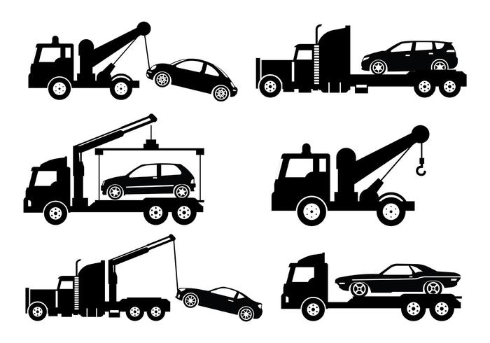 700x490 Towing Vector Icons