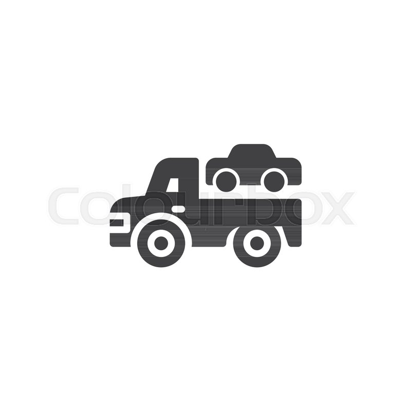 800x800 Towing Truck Vector Icon Filled Flat Stock Vector Colourbox