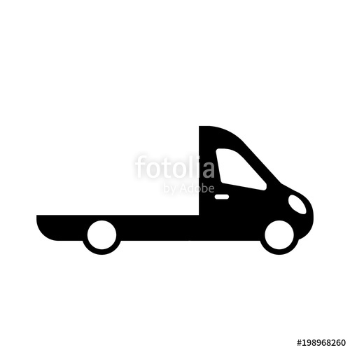500x500 Wrecker Truck, Evacuator Car Service, Car Towing Truck Flat Icon