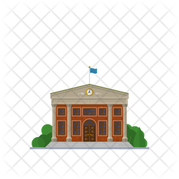 256x256 Town Hall Icon Of Flat Style